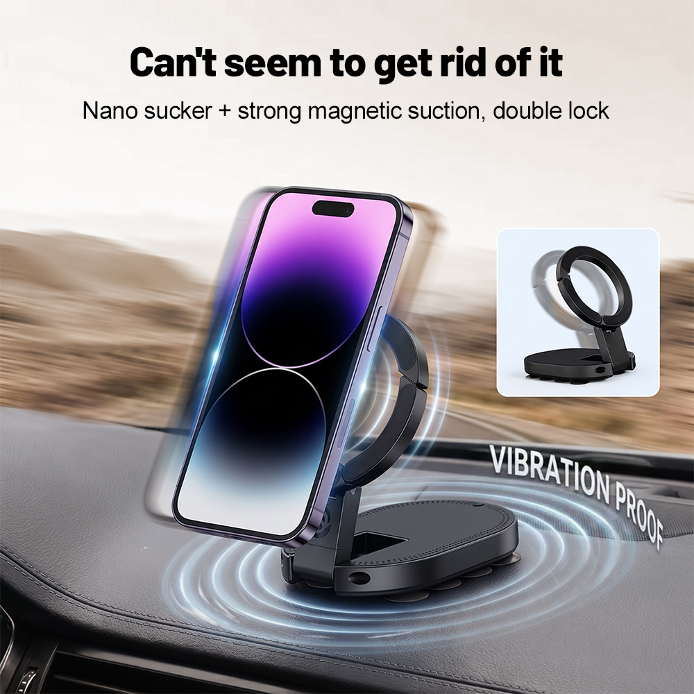 Laptop Tablet Accessories - 360° Rotation 3‑In‑1 Suction Cup Magnetic
