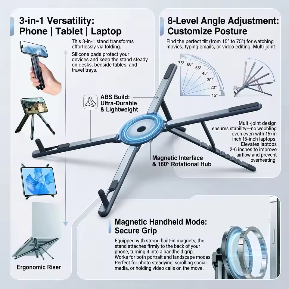 Portable Magnetic Phone Holder - Laptop Tablet Accessories recension och pris