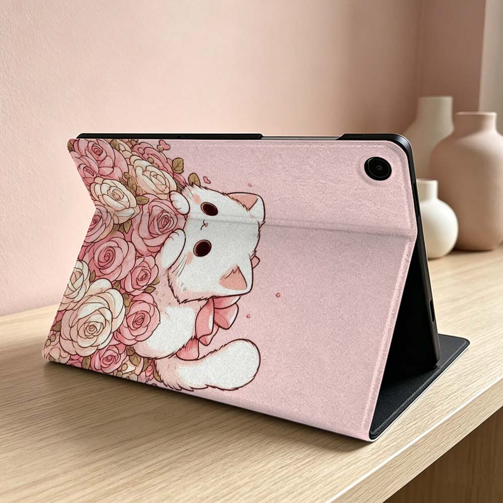 Art Pink Cat Pattern Soft For  - Samsung Tablet S11 Accessories recension och pris