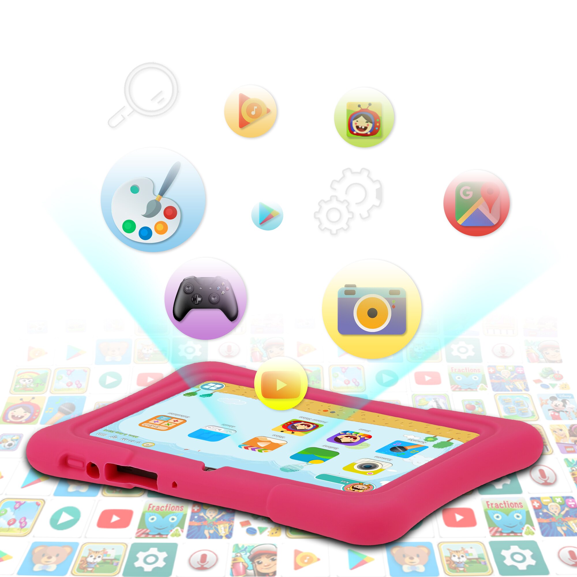 PRITOM 7 Inch Kids Tablet Quad - Kids Tablet With Accessories recension och pris